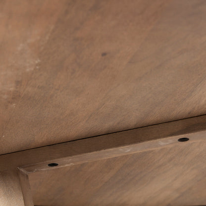 Denver 91.5x38 Rectangular Brown Solid Wood Top & Base Dining Table