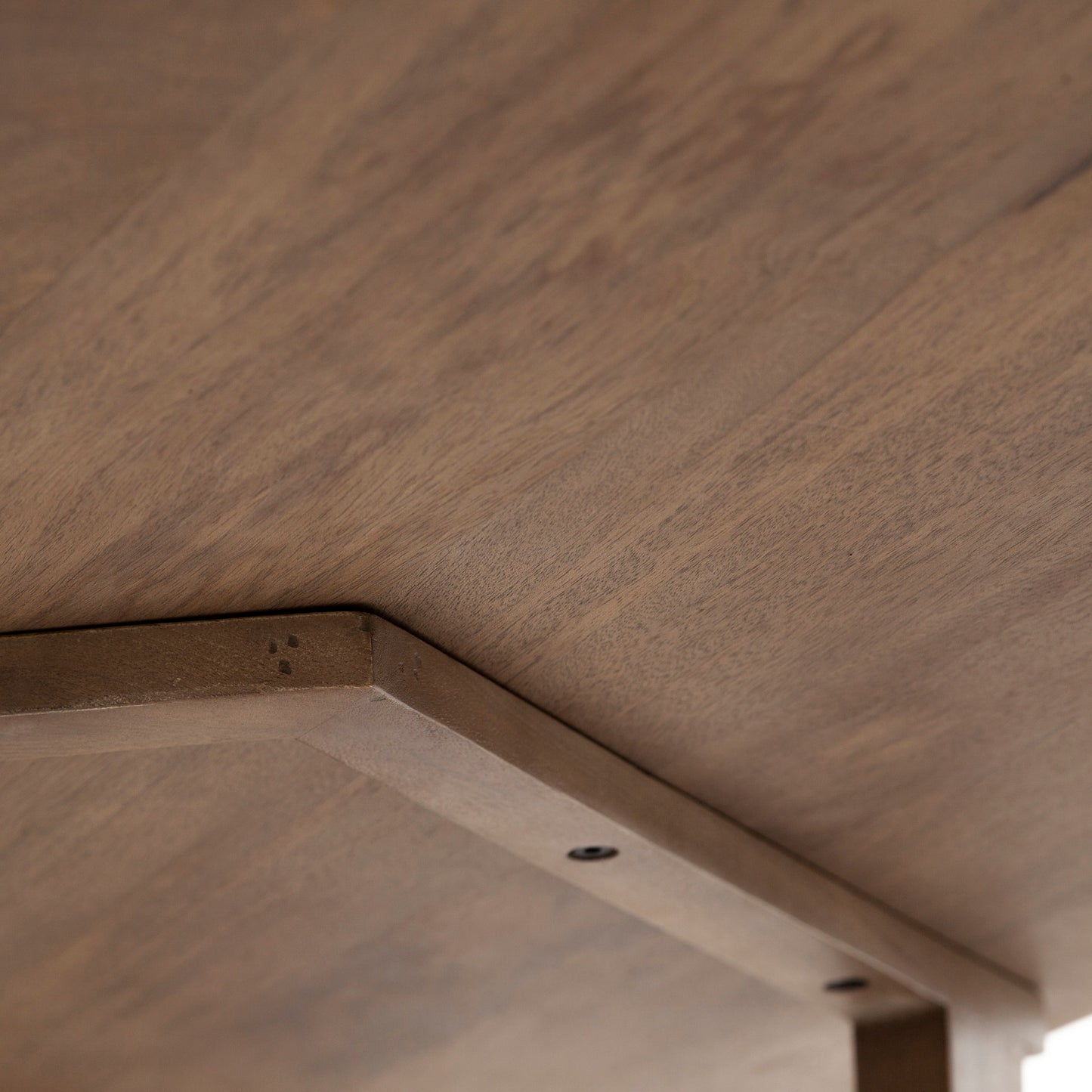 Denver 91.5x38 Rectangular Brown Solid Wood Top & Base Dining Table