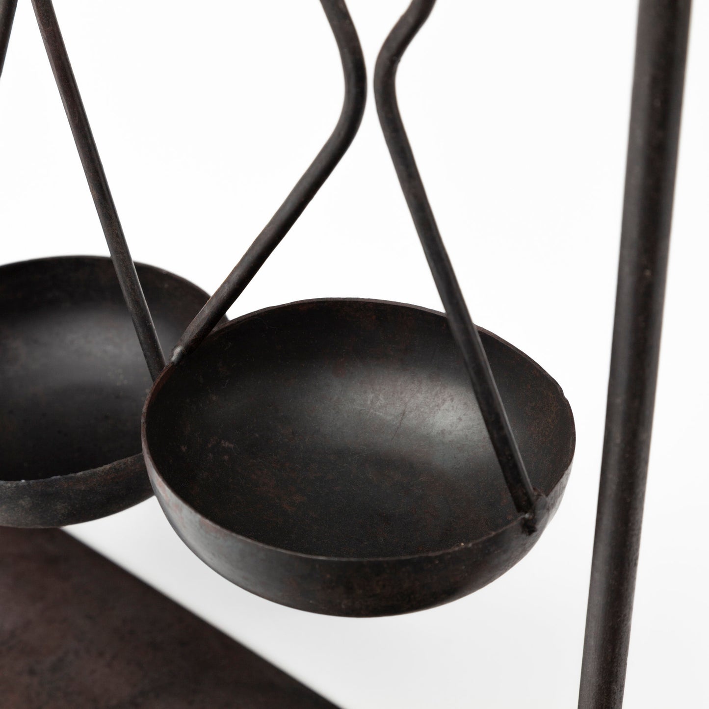 Enos 19L x 3W Black Metal 4 Bowl Ancient Spice Market Decorative Display