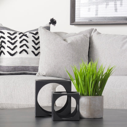 Valence Light Gray Throw Pillow Sectional Piece