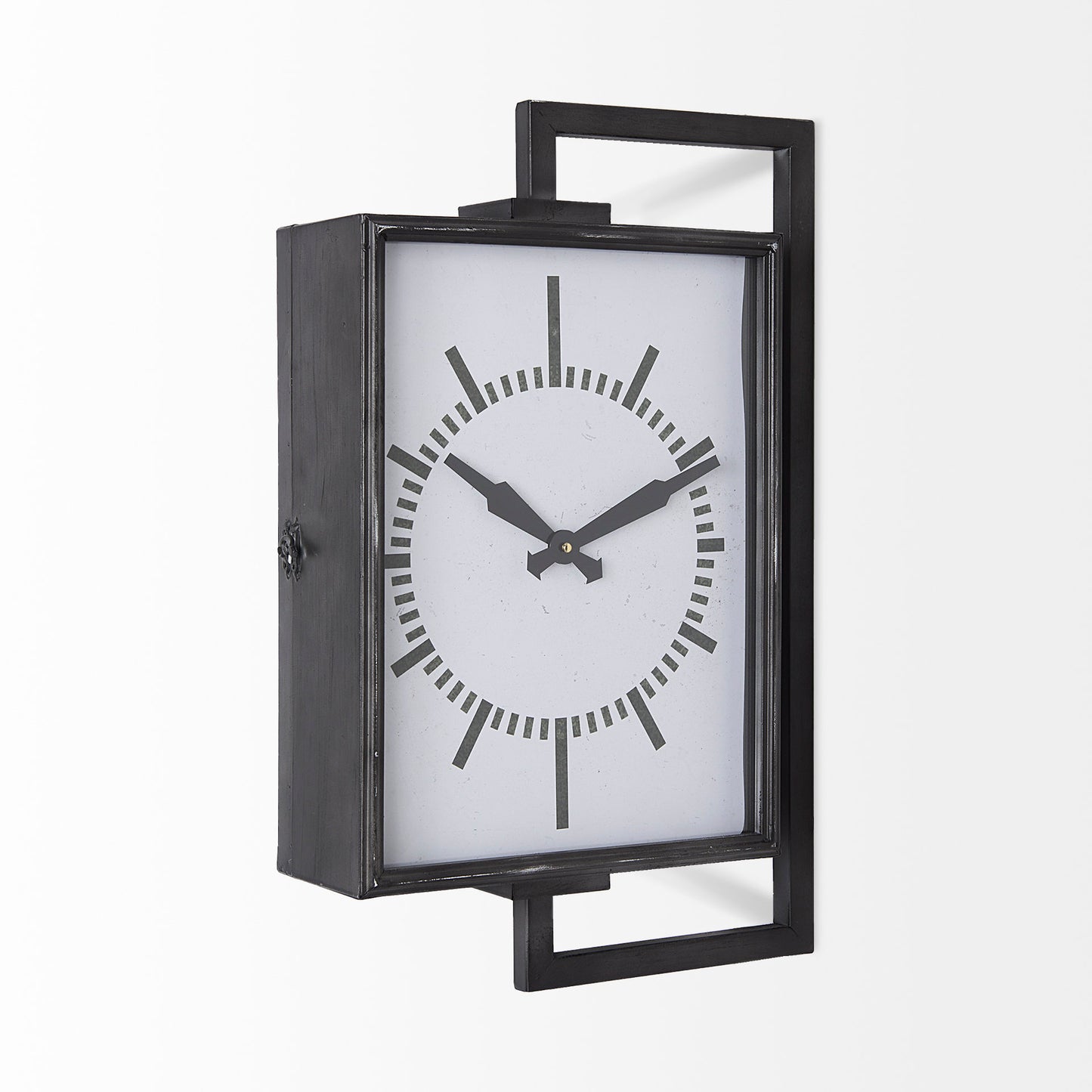 Hagar Rectangular Large Industrial Wall Clock