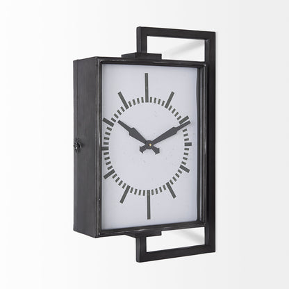 Hagar Rectangular Large Industrial Wall Clock