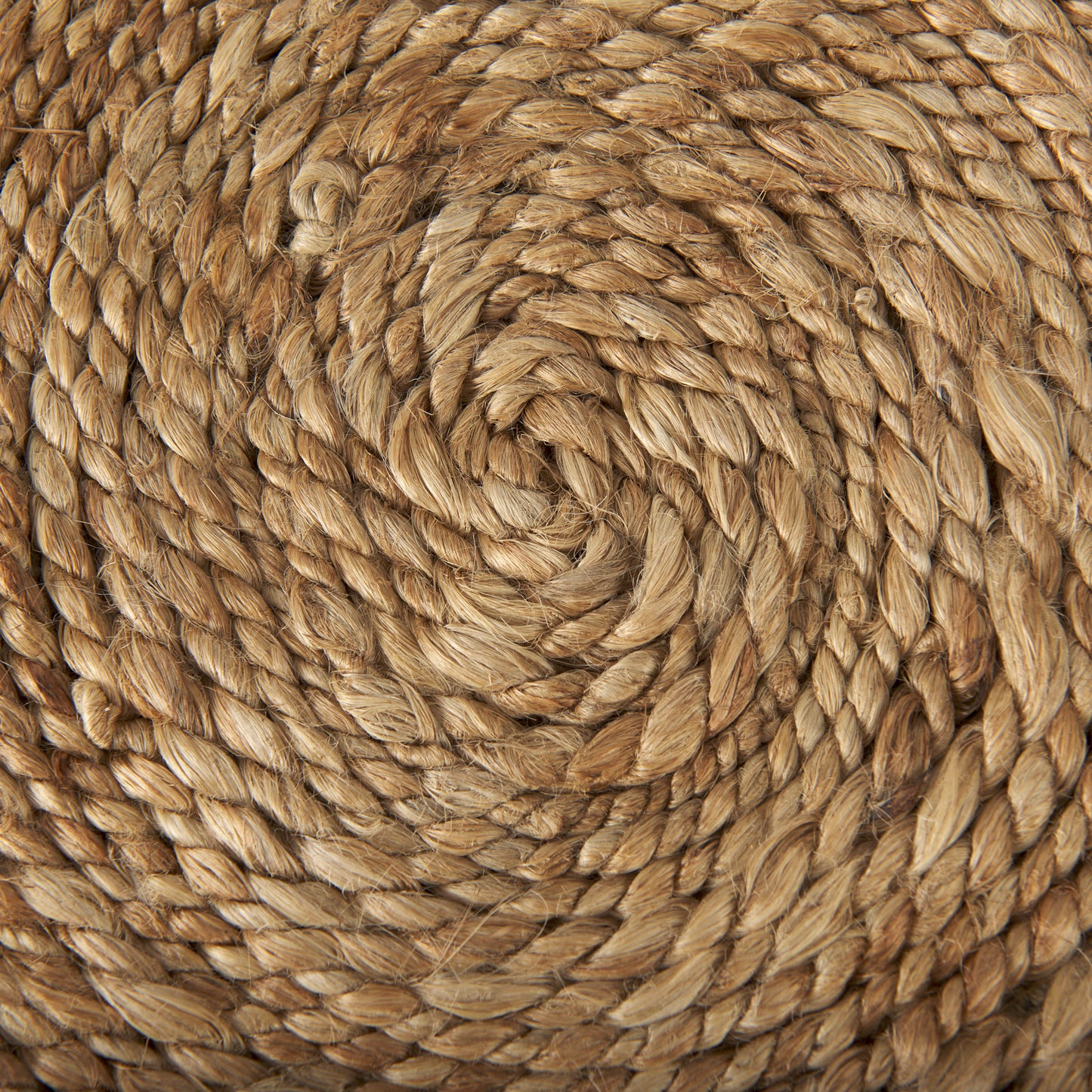 Allium Brown Handwoven Wool Cylindrical Pouf