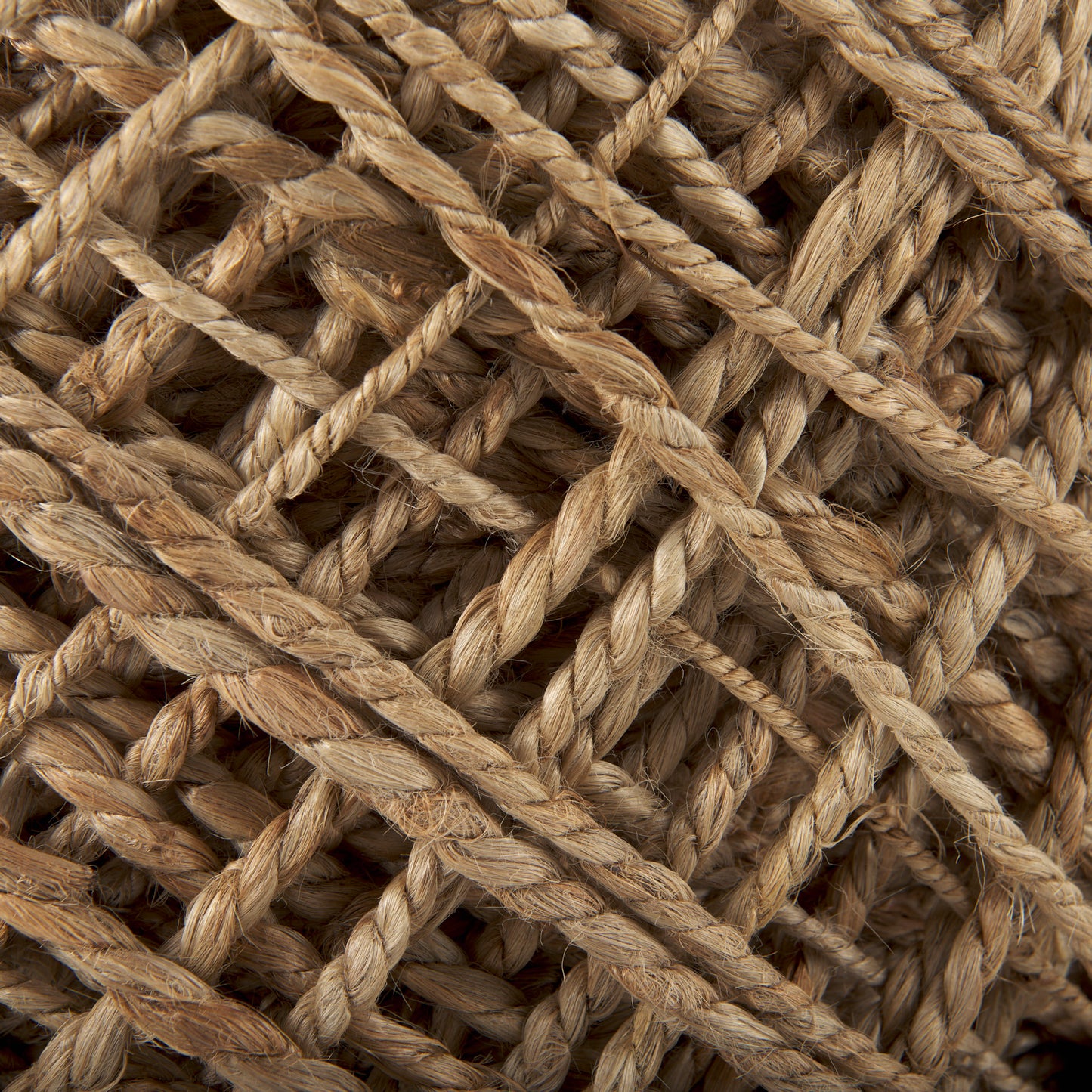 Allium Brown Handwoven Wool Cylindrical Pouf