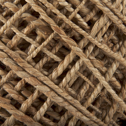 Allium Brown Handwoven Wool Cylindrical Pouf