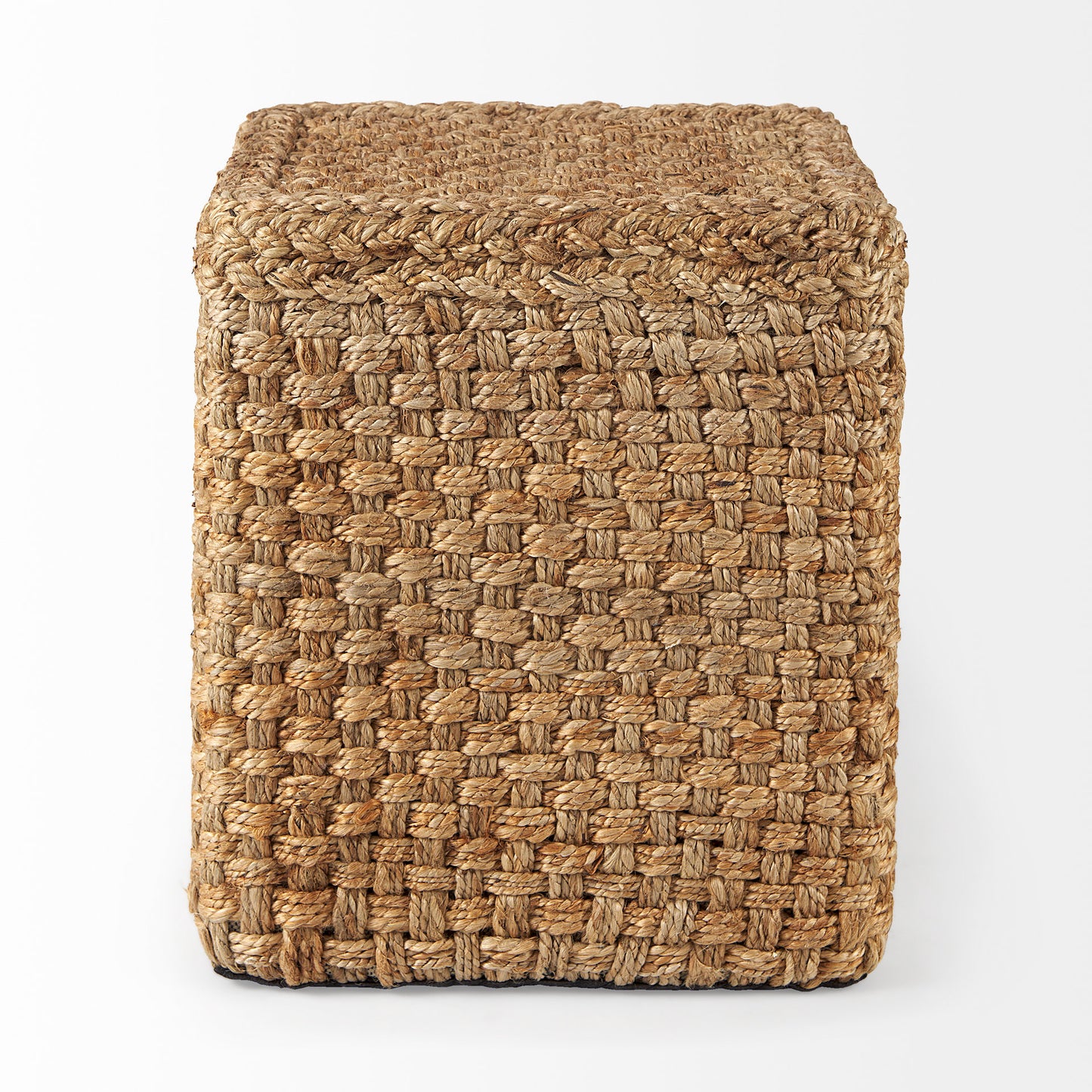 Aylin 16.5" Square Brown Jute Pouf