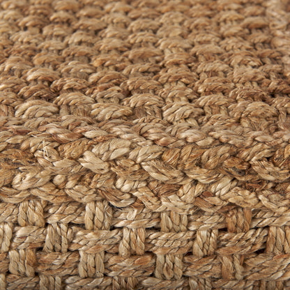 Aylin 16.5" Square Brown Jute Pouf