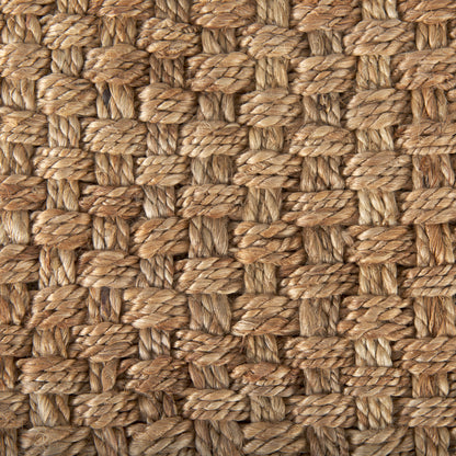 Aylin 16.5" Square Brown Jute Pouf