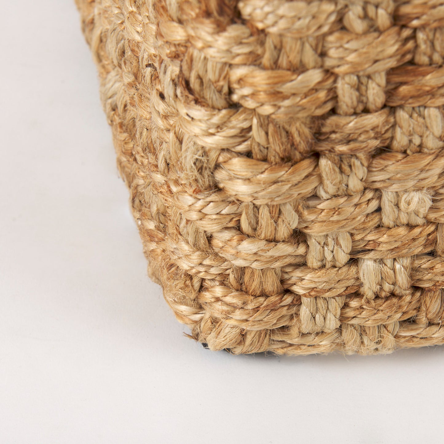 Aylin 16.5" Square Brown Jute Pouf