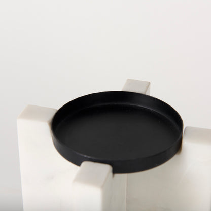 Sophia 5.5"L x 3.5"W x 8.0"H. Marble Candle Holder Medium