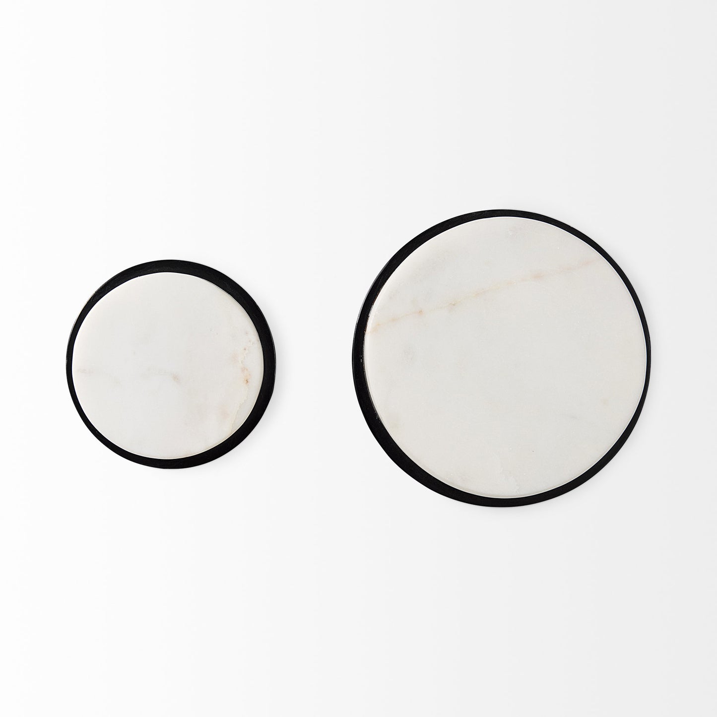 Sophia 5.0 L x 5.0 W x 3.0 H White Marble Set of 2 Wall Hooks