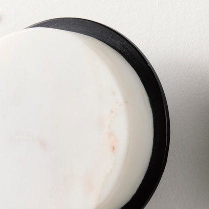 Sophia 5.0 L x 5.0 W x 3.0 H White Marble Set of 2 Wall Hooks