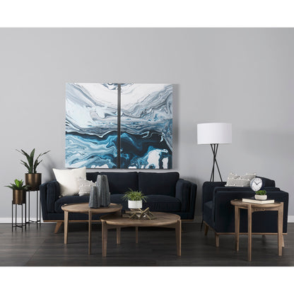 Bashir I Small Dark Navy Gloss Ceramic Vase