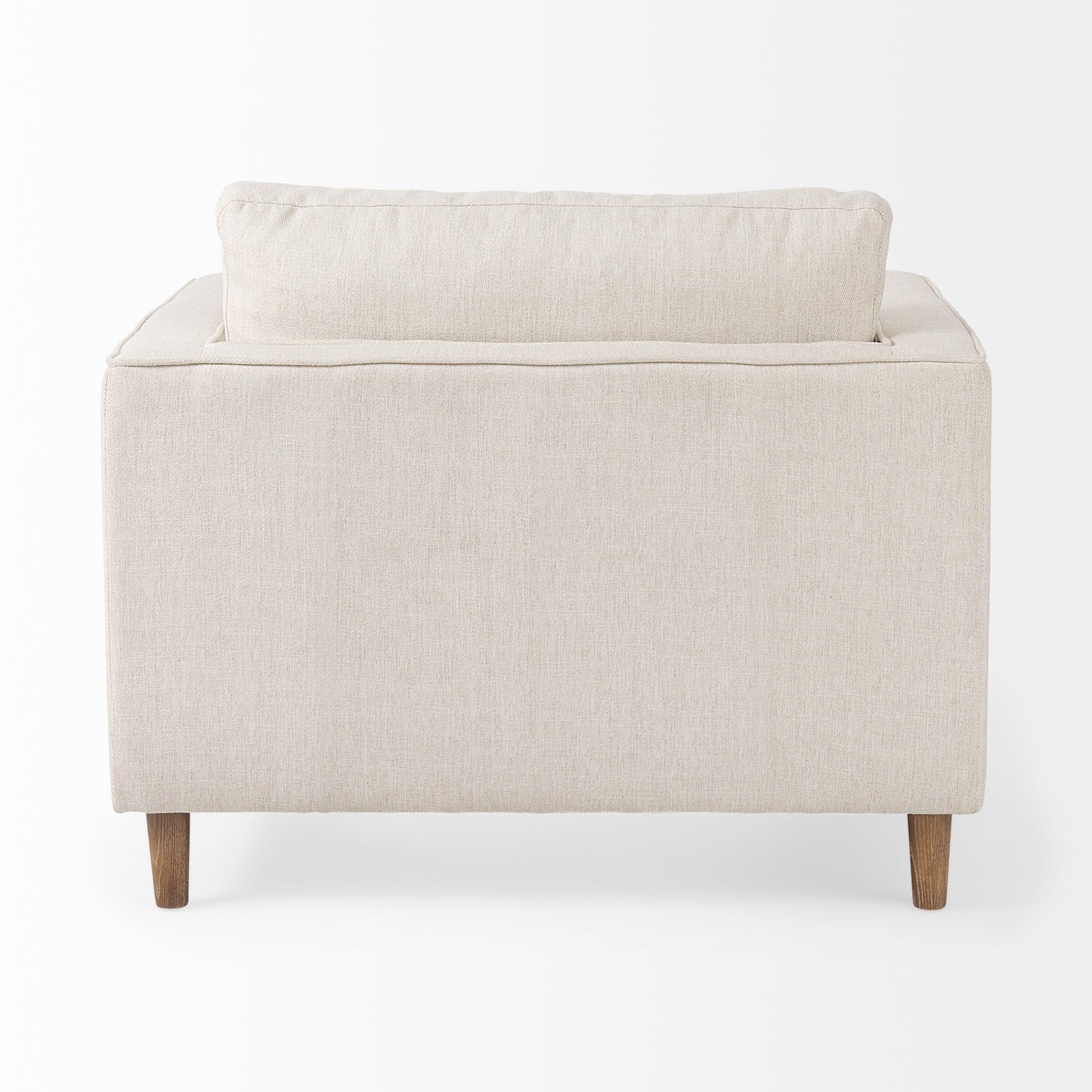 Loretta 40.7L x 36.2W x 33.9H Cream Fabric Chair W/ Two Bolster Cushions