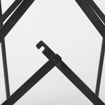 Direttore 19.3L x 19.3W x 40.2H Black Leather W/Black Frame Counter Stool