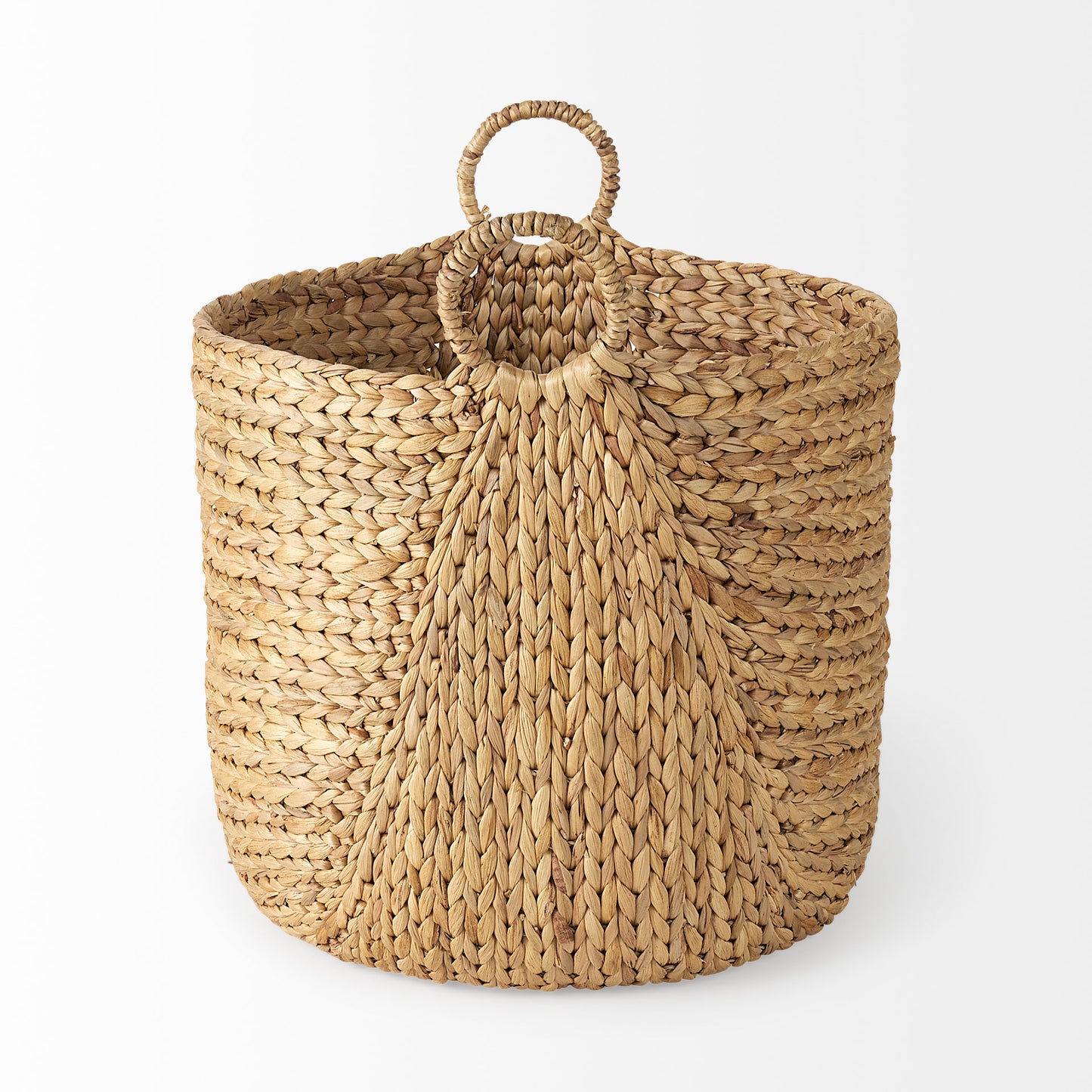Sivan 19.7L x 19.7W x 23.6H (Set of 3) Light Brown Water Hyacinth Round Basket W/ Handles