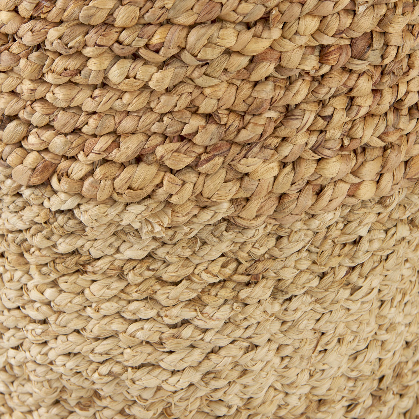 Morocco 15.7L x 15.7 (Set of 3) Brown Two Tone Water Hyacinth and Cornhusk Round Basket W/ Handles