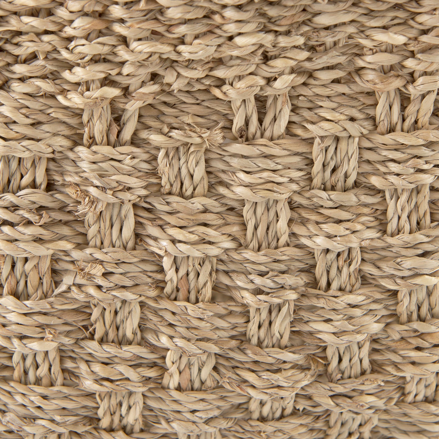 Emra 17.3L x 11.8W x 7.9H (Set of 3) Light Brown Seagrass Rectangular Basket W/ Handles