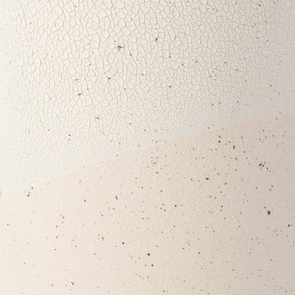 Salar 4.5L x 4.5W x 11.0H Cream Gourd Style Crackled Ceramic Vase
