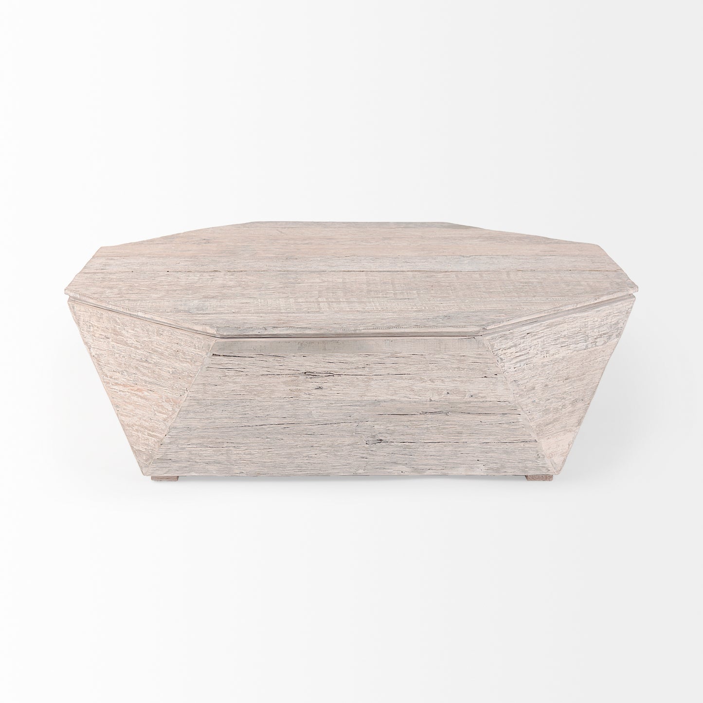 Esagono Octagonal Reclaimed Wood Coffee Table w/ Storage