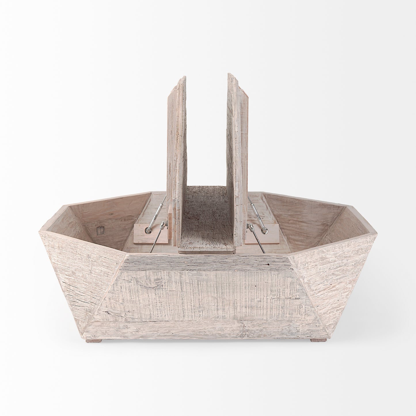 Esagono Octagonal Reclaimed Wood Coffee Table w/ Storage