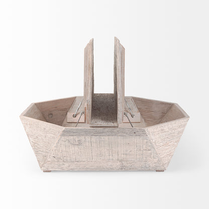 Esagono Octagonal Reclaimed Wood Coffee Table w/ Storage