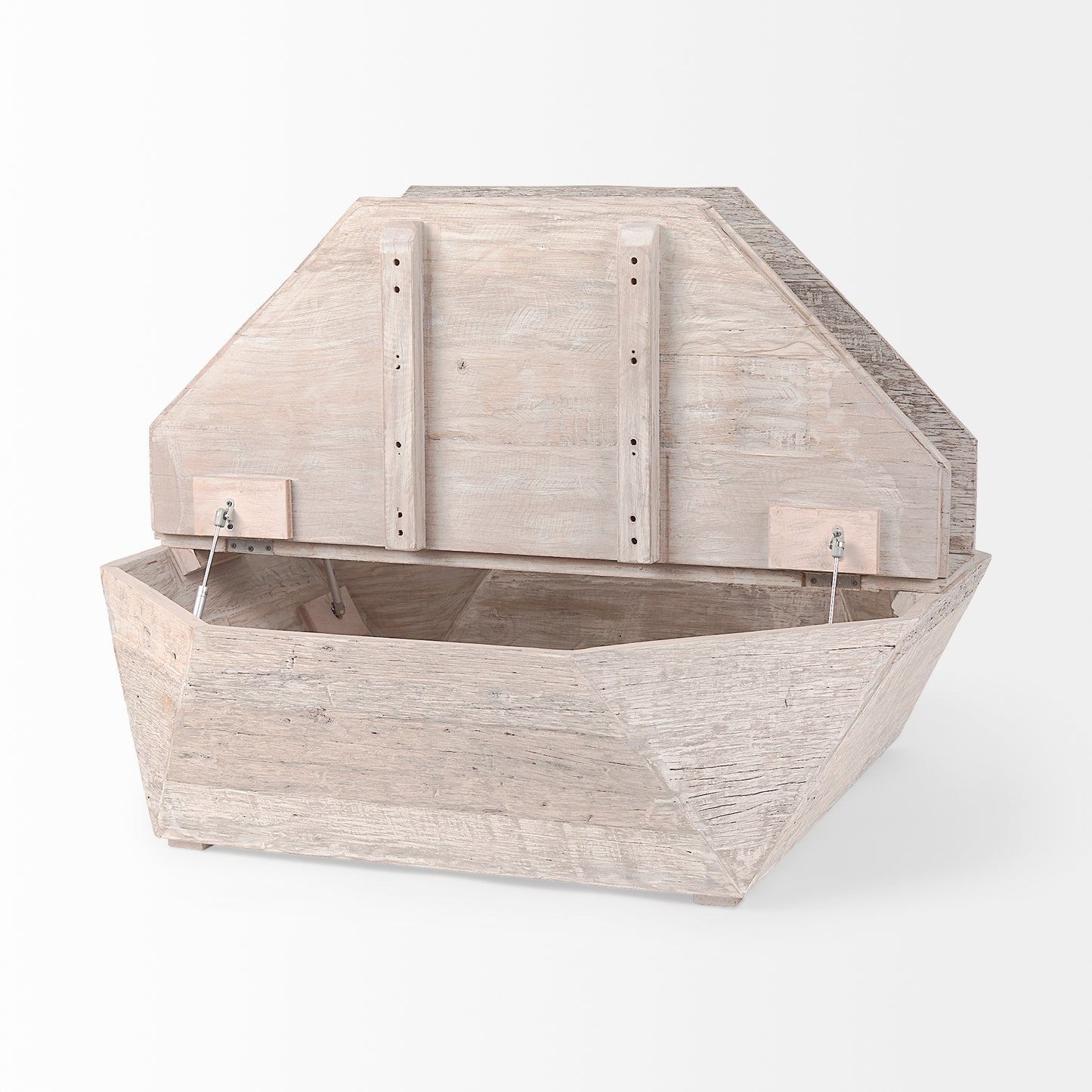 Esagono Octagonal Reclaimed Wood Coffee Table w/ Storage