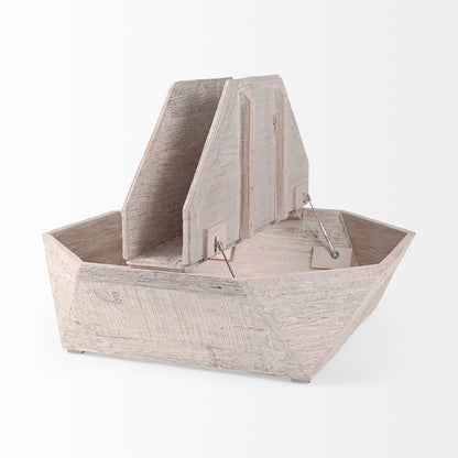 Esagono Octagonal Reclaimed Wood Coffee Table w/ Storage