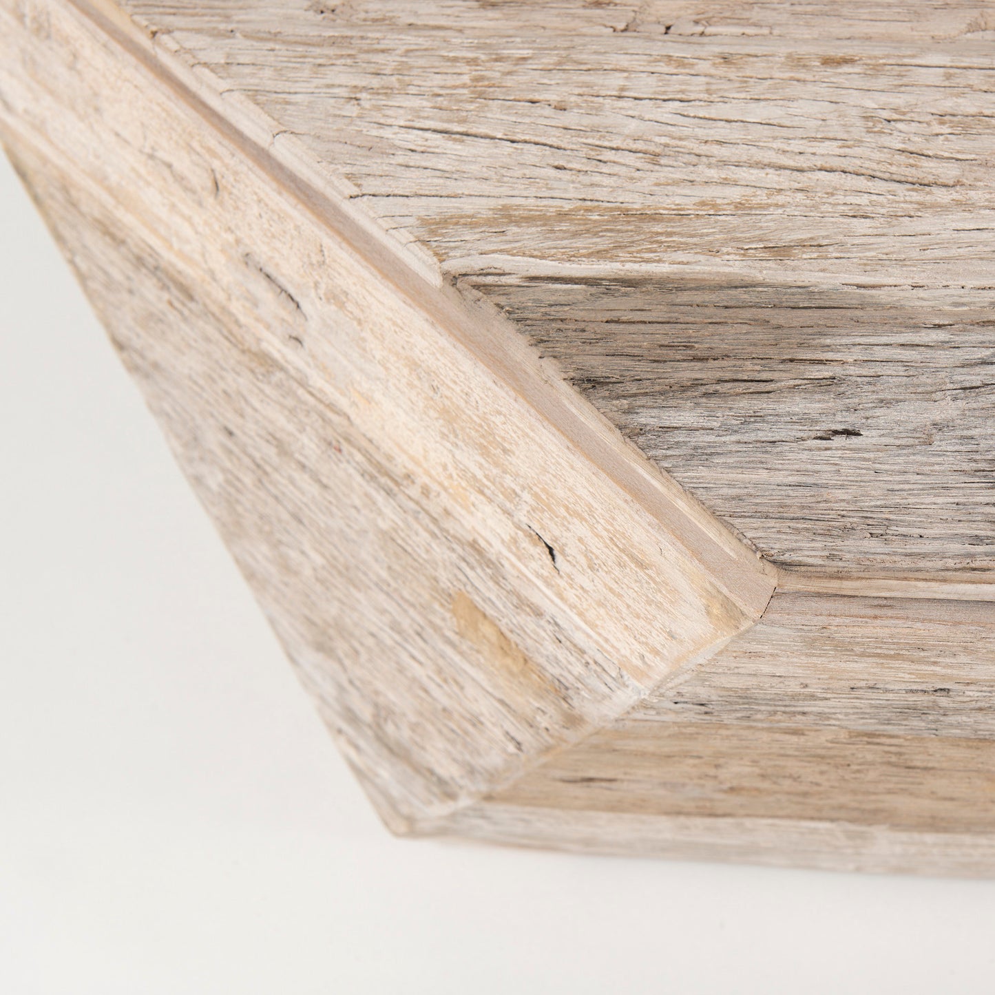 Esagono Octagonal Reclaimed Wood Coffee Table w/ Storage