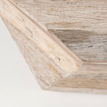 Esagono Octagonal Reclaimed Wood Coffee Table w/ Storage
