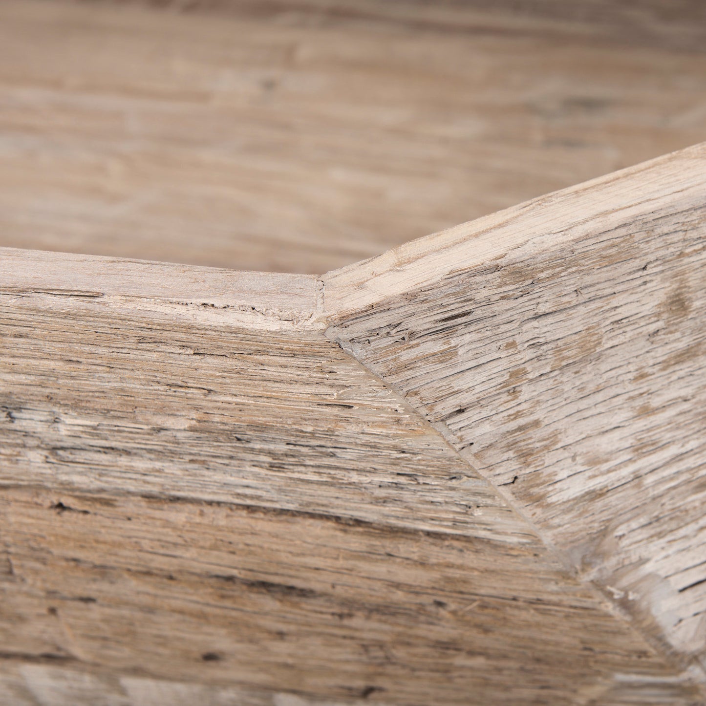 Esagono Octagonal Reclaimed Wood Coffee Table w/ Storage