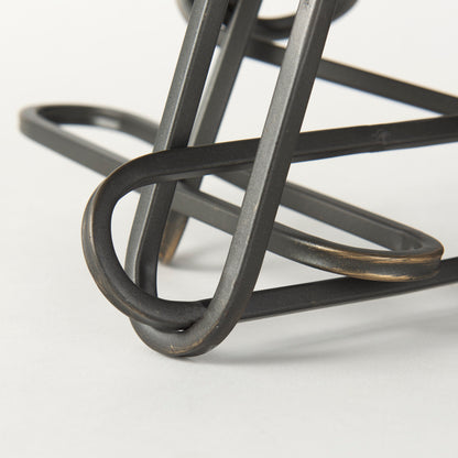 Henderson 10.4L x 8.3W x 7.7H Black Metal Paperclip Decorative Object