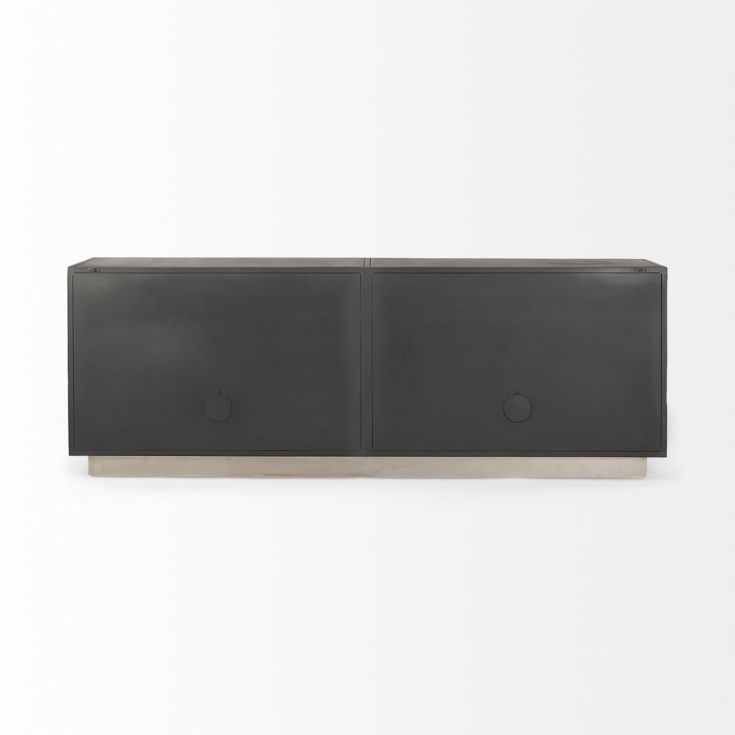 Roxdale 82.0L x 18.0W x 29.0H Acid Wash Metal Sideboard