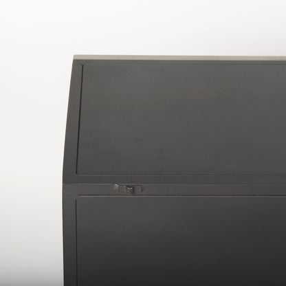 Roxdale 82.0L x 18.0W x 29.0H Acid Wash Metal Sideboard