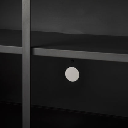 Roxdale 82.0L x 18.0W x 29.0H Acid Wash Metal Sideboard