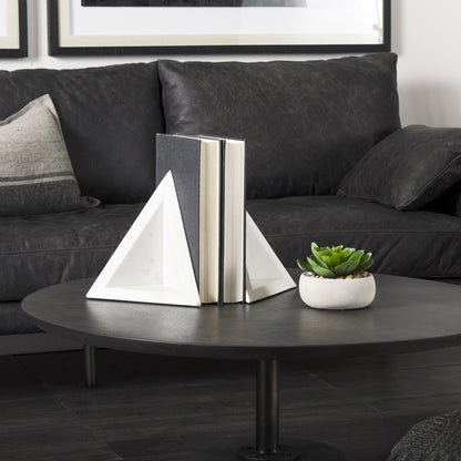 Sophia 8.0"L x 6.0"W x 7.0"H Marble Set Of Two Bookends