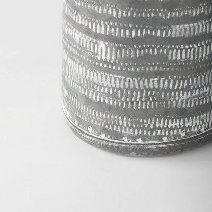 Serena I 8H Small Gray/White Textured Metal Jug