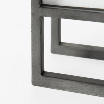 Felix Gray Metal Square Table Clock