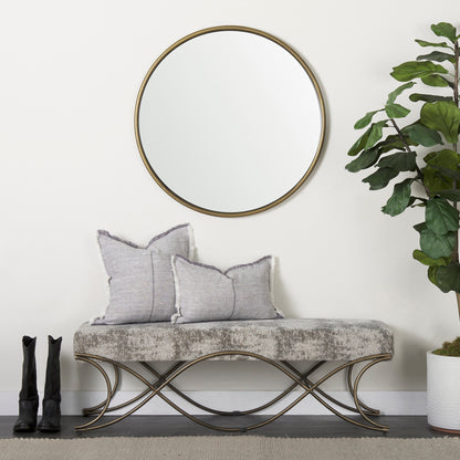 Thais 13L x 21W Gray Fabric Fringed Decorative Pillow Cover