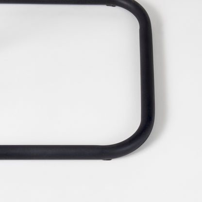 Kyra 12.0L x 20.0W x 23.0H White Marble Top W/Black Iron Frame C-Shaped End and Side Table