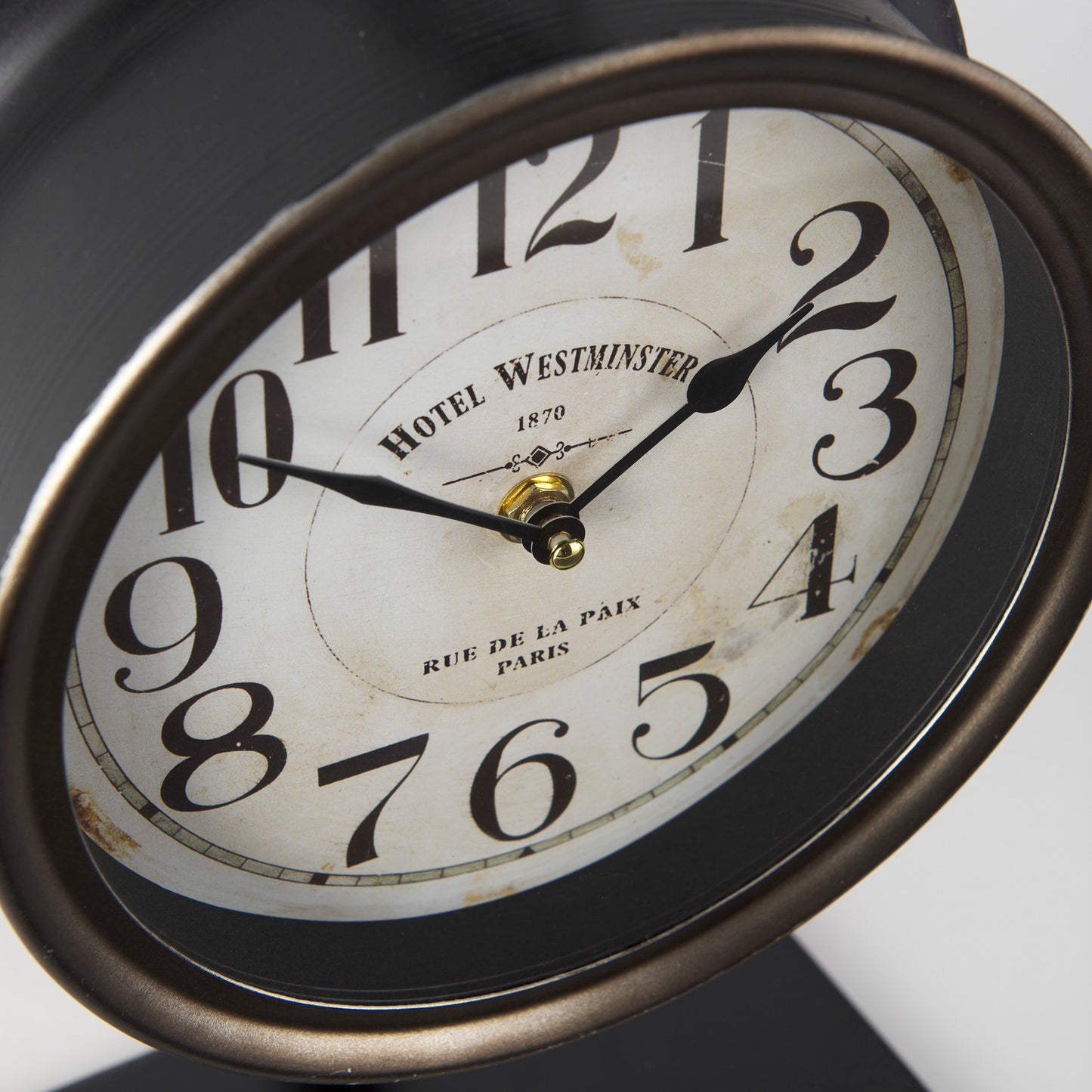 Taxz Metallic Brown Metal Hanging Table Clock