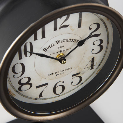 Taxz Metallic Brown Metal Hanging Table Clock