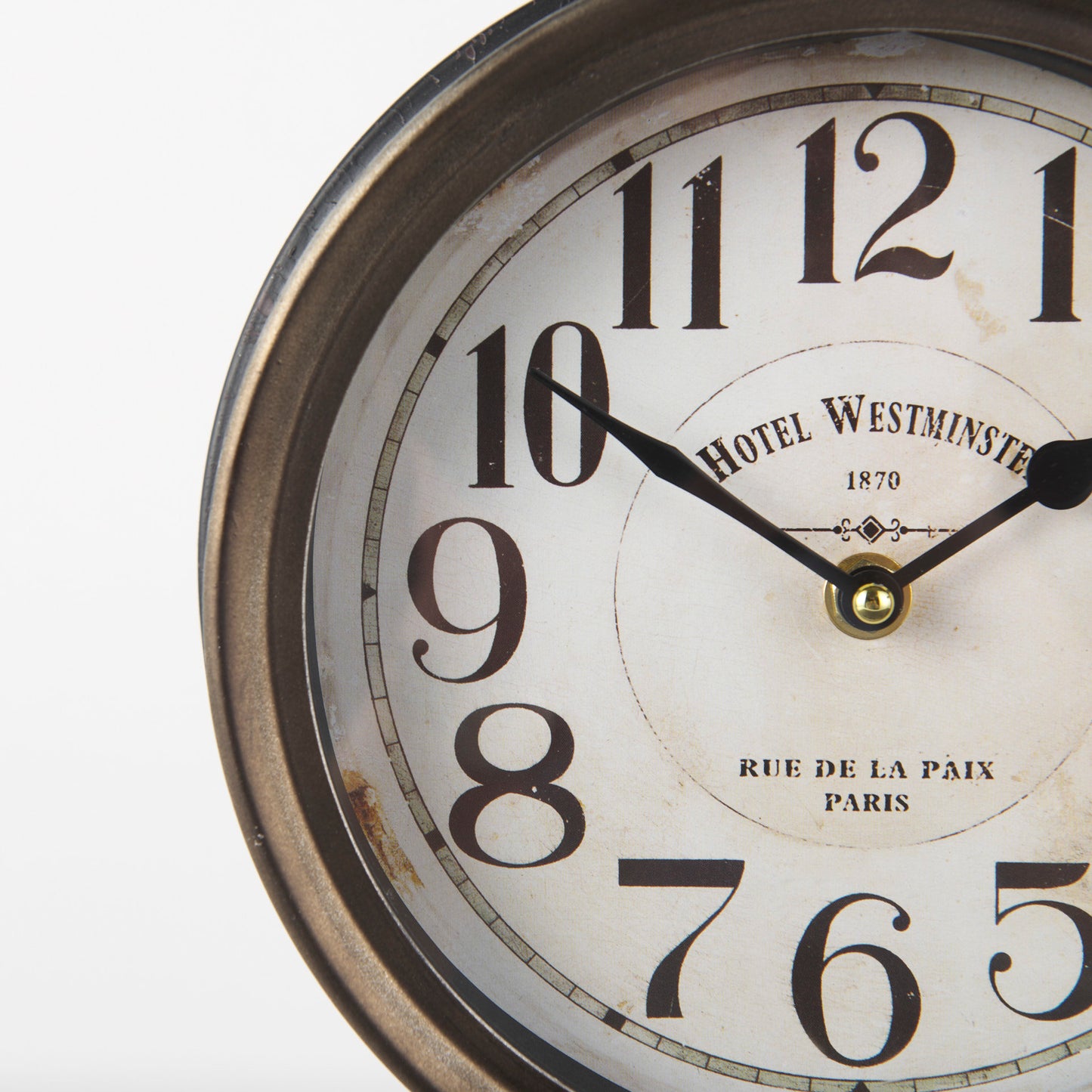 Taxz Metallic Brown Metal Hanging Table Clock