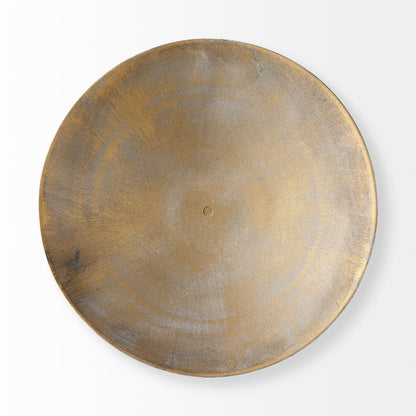 Chadwick II 13L x 13W Gold Metal Webbed Feet Bowl