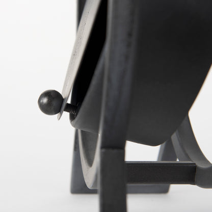 Gaston Gray Metal Circular Table Clock