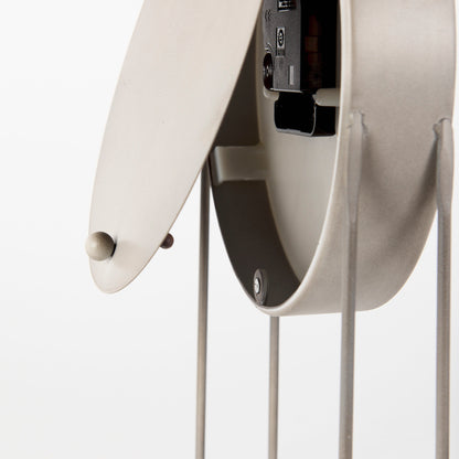 Aurus Matte Gray Metal Table Clock
