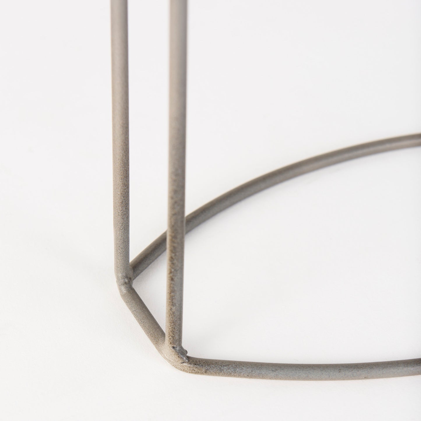 Aurus Matte Gray Metal Table Clock