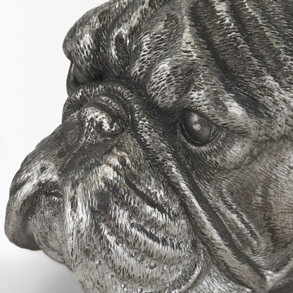 Bruno (Set of 2) 5L x 5W Silver American Bulldog Bookends