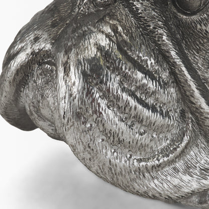 Bruno (Set of 2) 5L x 5W Silver American Bulldog Bookends