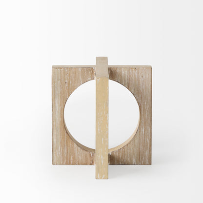 Cambie 5.7L x 5.7W x 5.7H Light Brown Wood Small Decorative Object